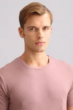 Mısırlı BAMBU ZEUS LUXURY Regular Fit Bisiklet Yaka Fanila / T-Shirt Lavender