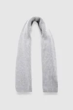 Mısırlı Unisex Yün Atkı Bere Takımı - Roseluis Açık Gri