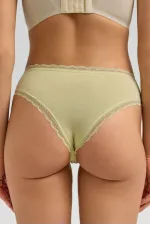 Mısırlı Modal Dantelli Cheeky Külot AÇIK SARI