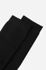 Mısırlı Unisex Bambu Özel Sıkılaştırıcı Teknolojiyle Soket Boy Uçuş Ve Pilot Çorabı Siyah