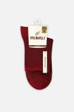 Mısırlı Kadın Merserize Tekli Soket Çorap Kırmızı