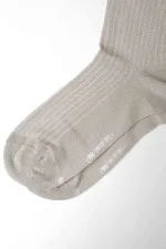 Mısırlı Kadın Merserize Tekli Soket Çorap Açık Gri