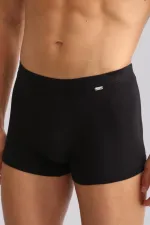 Boxer ZEUS LUXURY en coton biologique égyptien, coupe classique, avec emblème métallique, noir