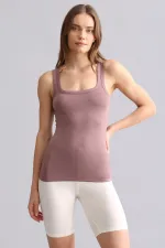 Mısırlı Modal By TENCEL U HELEN Thick Strap Long T-Shirt / Tank Top Lavender