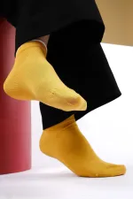 Mısırlı Women's Modal Single Summer Sneaker Socks Yellow