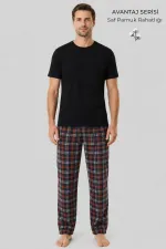 Mısırlı Erkek Pamuk Ekoseli Alt Pijama Oranj Mısırlı Erkek Pamuk Ekoseli Alt Pijama Oranj