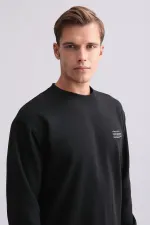 Ensemble pyjama noir à manches longues en coton pour homme, d'origine égyptienne.