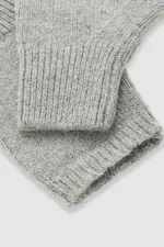 Unisex Wool Beanie and Glove Set - Milda Grey
