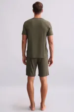 Mısırlı Erkek Modal V Yaka Tişört Haki