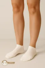 Chaussettes unisexes égyptiennes en modal TENCEL et laine mélangée, lot de 6 paires, écrues