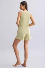 Mısırlı Kadın Bambu Şort Adaçayı Yeşili