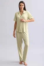 Mısırlı Kadın Modal Pijama Alt Adaçayı Yeşili