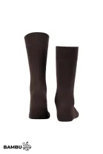 Chaussettes ergonomiques en bambou pour homme, marron, de fabrication égyptienne