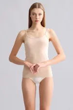 Mısırlı Modal By TENCEL SARAH İnce Askılı Atlet Ten