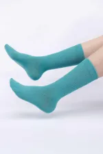 Mısırlı Kadın %10 GÜMÜŞ Madeni İçerikli Soket Çorap Mavi