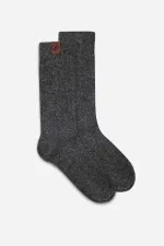 Mısırlı Erkek Kuzu Yünü (Lambswool) Tekli Soket Çorap Füme