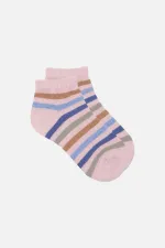 Mısırlı Unisex Pamuklu 3 Çift Çocuk Patik Çorap Çok Renkli