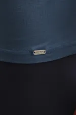 Mısırlı ORGANIC Cotton ZEUS LUXURY Regular Fit V-Neck Athletic Tank Top/T-Shirt Navy Blue