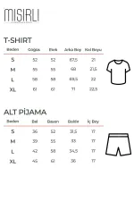 Erkek Pamuklu Ayıcık Desen Bisiklet Yaka Sort Takım Lacivert