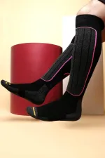 Chaussettes de ski et de snowboard anatomiques pour hommes, noires, de marque égyptienne