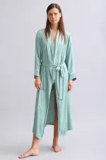 Mısırlı Women's Bamboo Robe, Light Green