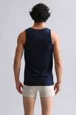 Mısırlı BAMBOO HERCULES Slim Fit Basic Tank Top Navy Blue