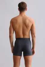 Boxer long SPARTACUS PLUS PERFORMANCE en coton biologique égyptien anthracite