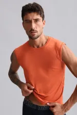 Mısırlı BAMBU HERCULES Slim Fit Bisiklet Yaka Sporcu Atlet / T-Shirt Pas Kırmızı