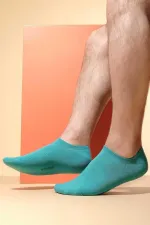 Mısırlı Erkek Organik Pamuklu Tekli No Show Çorap Mavi