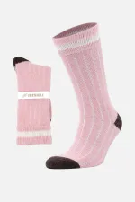 Mısırlı Women's Alpaca Wool Winter Hoop Single Sock Pink