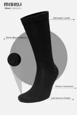 Men's 10% Silver Single Socket Socks, Black