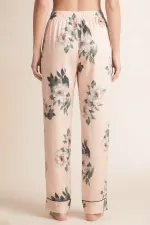 Mısırlı Kadın Viscon Dokuma Alt Pijama Pudra