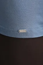 Mısırlı ORGANIC Pamuklu ZEUS LUXURY Regular Fit V Yaka Fanila / T-Shirt Gece Mavisi