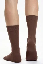 Egyptian Men's Mercerized Single Summer Ankle Socks Light Brown