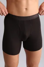 Boxer long SPARTACUS PLUS PERFORMANCE en coton biologique égyptien, marron