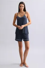 Mısırlı Kadın Modal Şort Gece Mavisi