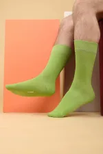 Mısırlı Erkek Organik Pamuklu Tekli Soket Çorap Yeşil