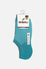 Chaussettes invisibles d'été en coton égyptien pour femmes, bleues