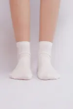 Mısırlı Kadın Bambu Tekli Yazlık Kısa Konç Çorap Ekru