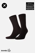 Egyptian Unisex Bamboo Flight and Pilot Socks with Special Tightening Technology, Brown Egyptian Unisex Bamboo Flight and Pilot Socks with Special Tightening Technology, Brown