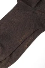 Mısırlı Erkek Merserize Tekli Yazlık Soket Çorap Kahverengi