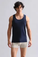 Modal By TENCEL HERCULES Slim Fit Basic Tank Top Navy Blue (from Mısırlı brand)