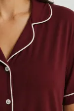 Egyptian Women's Modal Pajama Set Burgundy