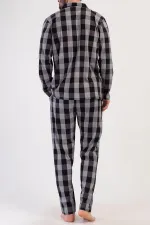 Mısırlı Erkek Pamuklu Uzun Kollu Pijama Takımı Siyah