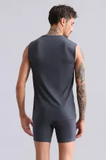 Mısırlı Modal By TENCEL HERCULES Slim Fit Bisiklet Yaka Sporcu Atlet / T-Shirt Antrasit