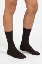 Chaussettes ergonomiques en bambou pour homme, marron, de fabrication égyptienne