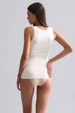 Mısırlı Modal By TENCEL LACE Kalın Askılı Dantelli Atlet / T-Shirt Ekru Mısırlı Modal By TENCEL LACE Kalın Askılı Dantelli Atlet / T-Shirt Ekru
