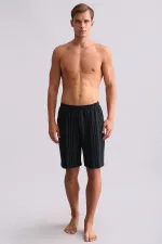 Short de pyjama en bambou noir pour homme, style égyptien