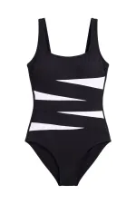 Egyptian Patterned Plus Size Swimsuit Black Egyptian Patterned Plus Size Swimsuit Black