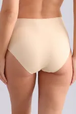 Culotte hipster beige à découpe laser égyptienne taille mi-haute